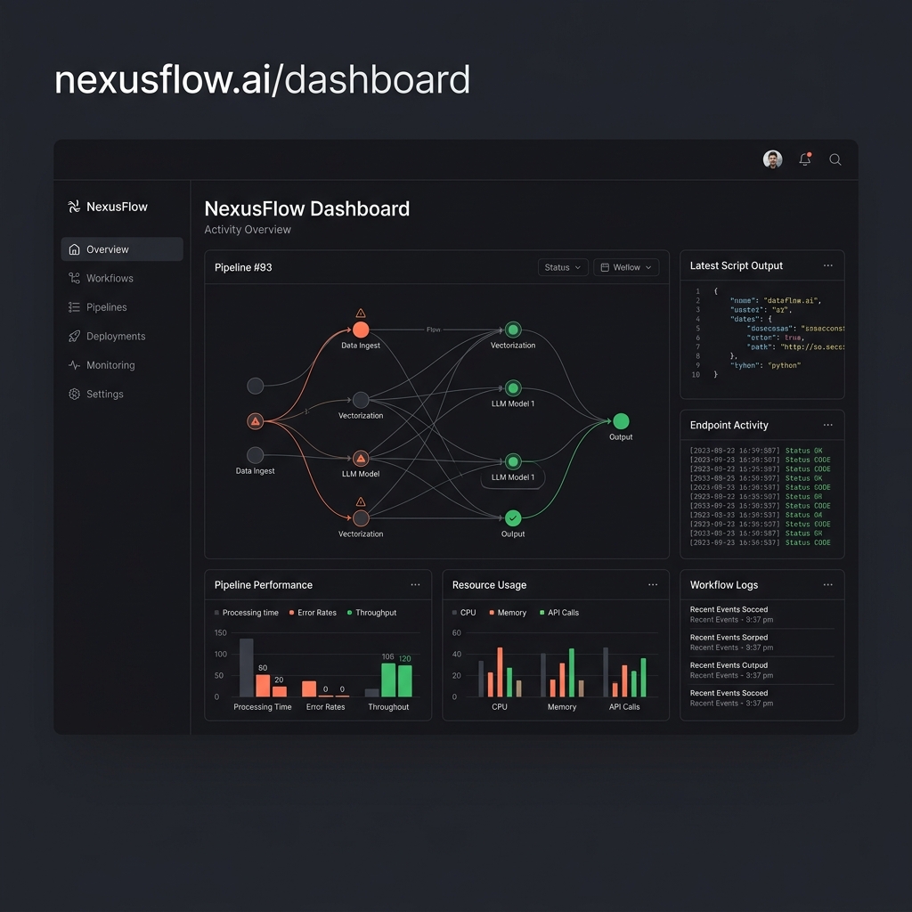 NexusFlow AI Dashboard Mockup